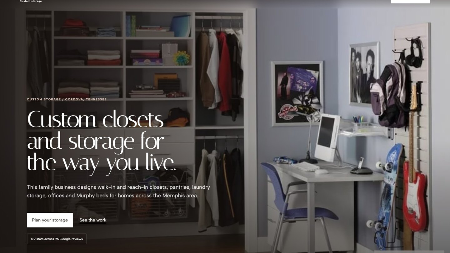 The opening section of the new homepage